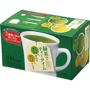 丸山園 緑茶でティータイム 静岡茶・宇治茶アソート 1箱(100バッグ:各50バッグ)