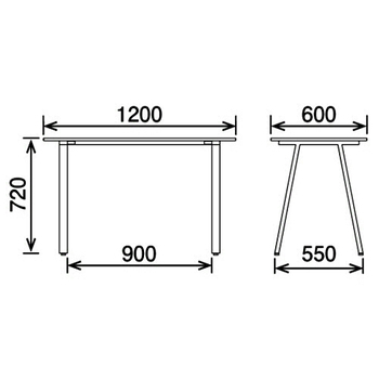 エランサ (N)オフィスデスク スクエア 幅1200×奥行600×高さ720mm 脚:ブラック 天板:ホワイト(お客様組立) HASB-1260-W 1台