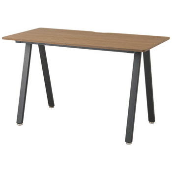 エランサ (N)オフィスデスク スクエア 幅1200×奥行600×高さ720mm 脚:ブラック 天板:ナチュラル(お客様組立) HASB-1260-N 1台