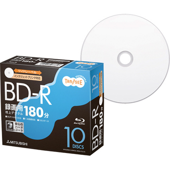 TANOSEE 三菱ケミカルメディア 録画用BD-R 130分 1-6倍速 ホワイトワイドプリンタブル 5mmスリムケース VBR130RP10T 1パック(1