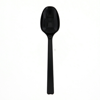 シモジマ HEIKO プラスチックスプーン 16cm 黒 単袋 #004513023 1パック(100本)