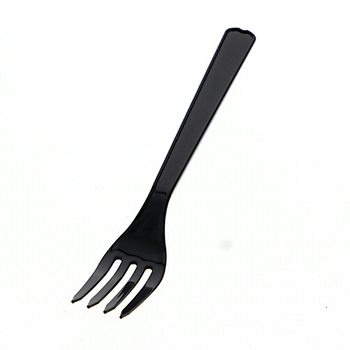 シモジマ HEIKO プラスチックフォーク 16cm 黒 単袋 #004513024 1パック(100本)