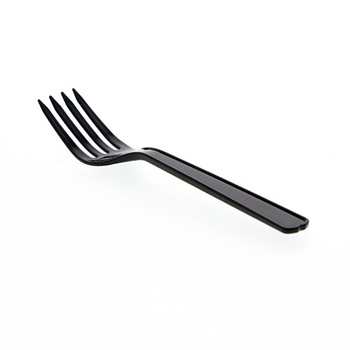 シモジマ HEIKO プラスチックフォーク 16cm 黒 単袋 #004513024 1パック(100本)