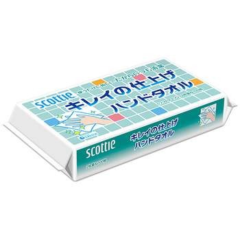 日本製紙クレシア スコッティ キレイの仕上げ ハンドタオル100 100組/パック 1セット(60パック)