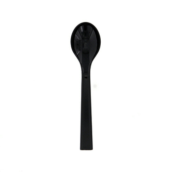 シモジマ HEIKO プラスチックスプーン 12.3cm 黒 単袋 #004513026 1パック(100本)