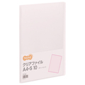 TANOSEE クリアファイル A4タテ 10ポケット 背幅8mm ピンク 1セット(80冊)