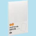 TANOSEE クリアファイル A4タテ 10ポケット 背幅8mm クリア 1セット(80冊)