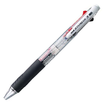 三菱鉛筆 ジェットストリーム 3色ボールペン 0.38mm (軸色:透明) SXE340038.T 1本