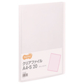 TANOSEE クリアファイル A4タテ 20ポケット 背幅14mm ピンク 1セット(80冊)
