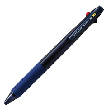 三菱鉛筆 ジェットストリーム 3色ボールペン 0.38mm (軸色:透明ネイビー) SXE340038T.9 1本