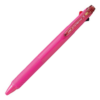 三菱鉛筆 ジェットストリーム 3色ボールペン 0.38mm (軸色:ローズピンク) SXE340038.66 1本