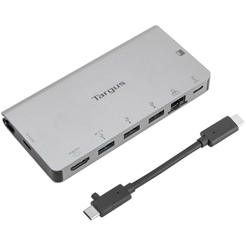 Targus USB-C 4K HDMI ドッキングステーション カードリーダー 100W PDパススルー充電対応 シルバー DOCK414 1個