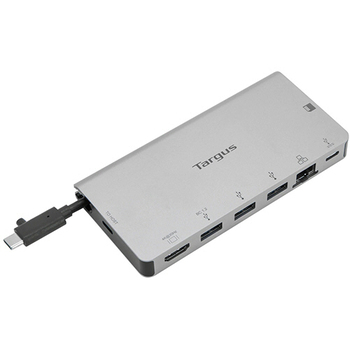 Targus USB-C 4K HDMI ドッキングステーション カードリーダー 100W PDパススルー充電対応 シルバー DOCK414 1個
