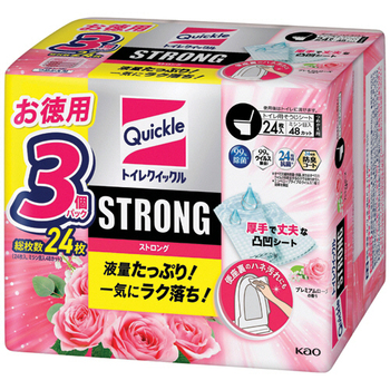 花王 トイレクイックル STRONG プレミアムローズの香り つめかえ用 1パック(24枚)