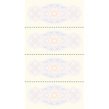 ササガワ マルチケット クラシック 297×160mm 4面 9-1301 1セット(250シート:25シート×10冊)