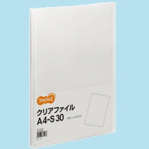 TANOSEE クリアファイル A4タテ 30ポケット 背幅17mm クリア 1セット(60冊)