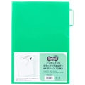 TANOSEE インデックス付カラークリアホルダー A4 グリーン 1セット(30枚:10枚×3パック)