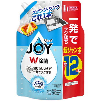P&G ジョイ W除菌 コンパクト W消臭 フレッシュクリーン つめかえ用 超ジャンボ 1550mL 1個