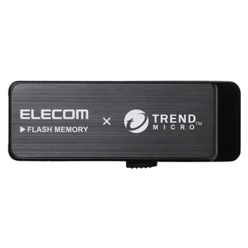 エレコム ウイルス対策USB3.0メモリ(Trend Micro) 8GB ブラック MF-TRU308GBK 1個