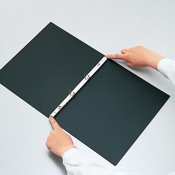 ライオン事務器 リングファイル(スリムタイプ) A4タテ 2穴 130枚収容 背幅22mm ライトブルー RF-23S 1冊