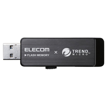 エレコム ウイルス対策USB3.0メモリ(Trend Micro) 32GB ブラック MF-TRU332GBK 1個
