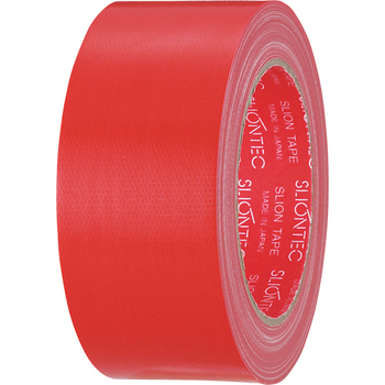 スリオンテック カラー布テープ 50mm×25m 厚み約0.24mm 赤 343702RD 1セット(30巻)