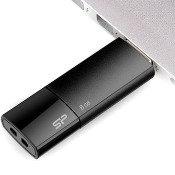 シリコンパワー USB2.0フラッシュメモリ Ultima U05 8GB ブラック SP008GBUF2U05V1K 1個