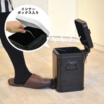 アントレックス Galva ダストボックス スクエア 3L マットグレー 1台