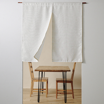 丸金 のれん 間仕切りカーテン ナチュラム 85×90cm ナチュラル 1枚