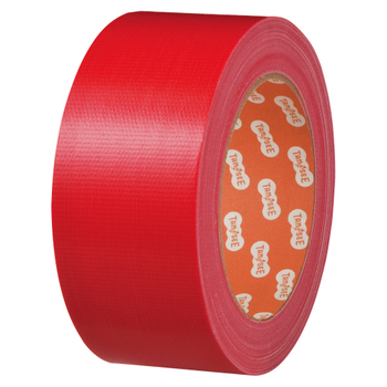 TANOSEE 布テープ(カラー) 50mm×25m 厚み約0.21mm 赤 1セット(30巻)