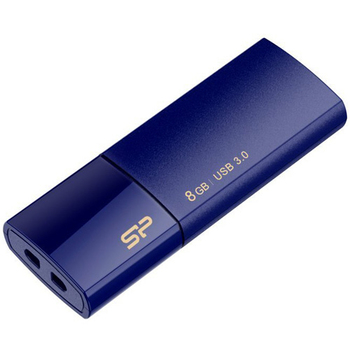 シリコンパワー USB3.0 スライド式フラッシュメモリ 8GB ネイビー SP008GBUF3B05V1D 1個