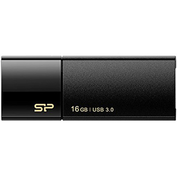 シリコンパワー USB3.0 スライド式フラッシュメモリ 16GB ブラック SP016GBUF3B05V1K 1個