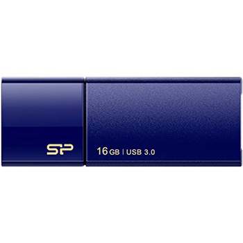 シリコンパワー USB3.0 スライド式フラッシュメモリ 16GB ネイビー SP016GBUF3B05V1D 1個