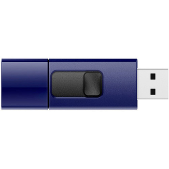 シリコンパワー USB3.0 スライド式フラッシュメモリ 16GB ネイビー SP016GBUF3B05V1D 1個