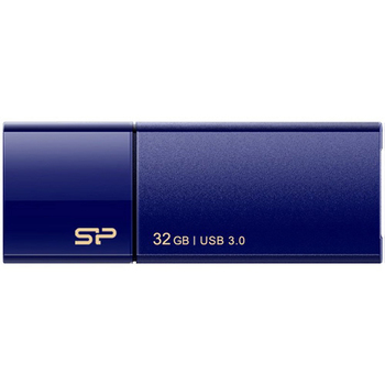 シリコンパワー USB3.0 スライド式フラッシュメモリ 32GB ネイビー SP032GBUF3B05V1D 1個