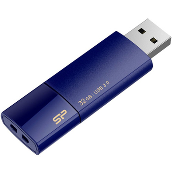 シリコンパワー USB3.0 スライド式フラッシュメモリ 32GB ネイビー SP032GBUF3B05V1D 1個