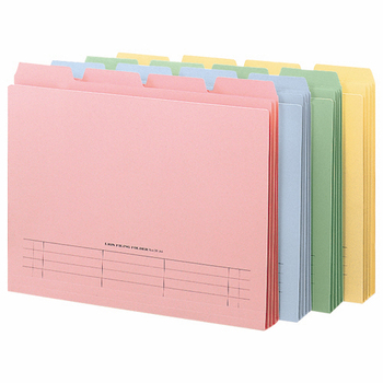 ライオン事務器 4カットフォルダー 山付ファイル A4 緑 No.31-4P 1パック(4冊)