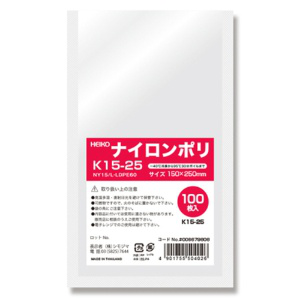 シモジマ HEIKO ナイロンポリ袋 K15-25 #006679808 1セット(3000枚:100枚×30パック)