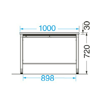 エランサ (N)オフィスデスク 平机 幅1000×奥行600×高さ720mm 本体:ブラック 天板:アッシュブラウン (お客様組立) DL-M106F-BM 1
