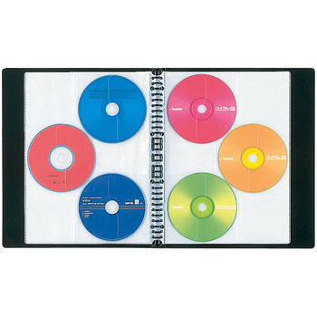 セキセイ CD・DVDポケット A4タテ 2・3・4・30穴 両面6ポケット DVD-1006 1セット(100枚:10枚×10パック)