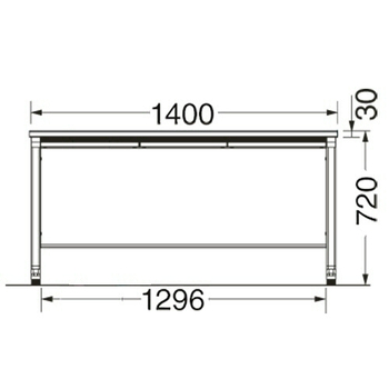 エランサ (N)オフィスデスク 平机 幅1400×奥行600×高さ720mm 本体:ブラック 天板:アッシュブラウン (お客様組立) DL-M146F-BM 1