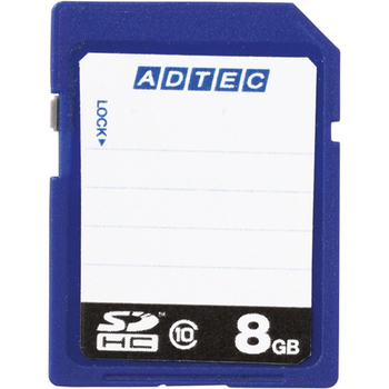 アドテック SDHCメモリカード 8GB Class10 インデックスタイプ AD-SDTH8G/10R 1枚