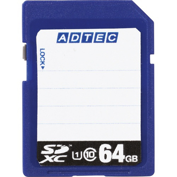 アドテック SDXCメモリカード 64GB UHS-I Class10 インデックスタイプ AD-SDTX64G/U1R 1枚