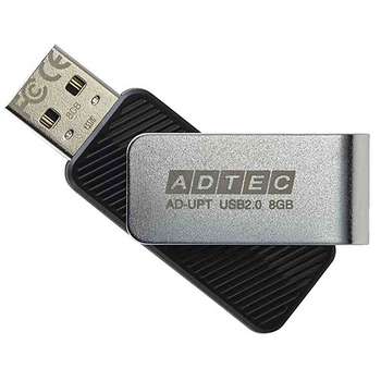 アドテック USB2.0 回転式フラッシュメモリ 16GB ブラック AD-UPTB16G-U2R 1個