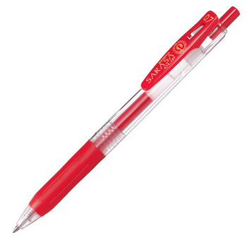 ゼブラ ジェルボールペン サラサクリップ 0.7mm 赤 JJB15-R 1セット(10本)