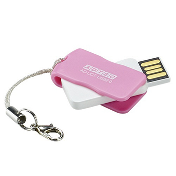 アドテック USB2.0 回転式フラッシュメモリ 8GB ブラック AD-UCTB8G-U2R 1個