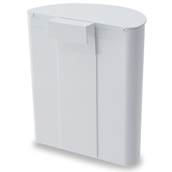 伊勢藤 壁掛けダストボックス Meluna mini(メルナミニ) 4L マグネットシート付 ホワイト I-606WH 1個