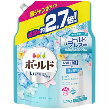 P&G ボールドジェル フレッシュフラワーサボンの香り 詰替用 超ジャンボサイズ 1290g 1パック