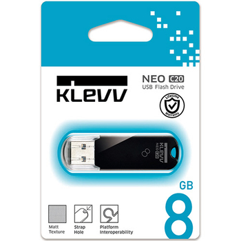 エッセンコア クレブ USB2.0フラッシュメモリ NEO C20 8GB キャップ式 ブラック U008GUR2-NB 1個