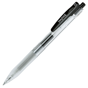 TANOSEE ノック式ゲルインクボールペン(バインダークリップ) 0.5mm 黒 1本